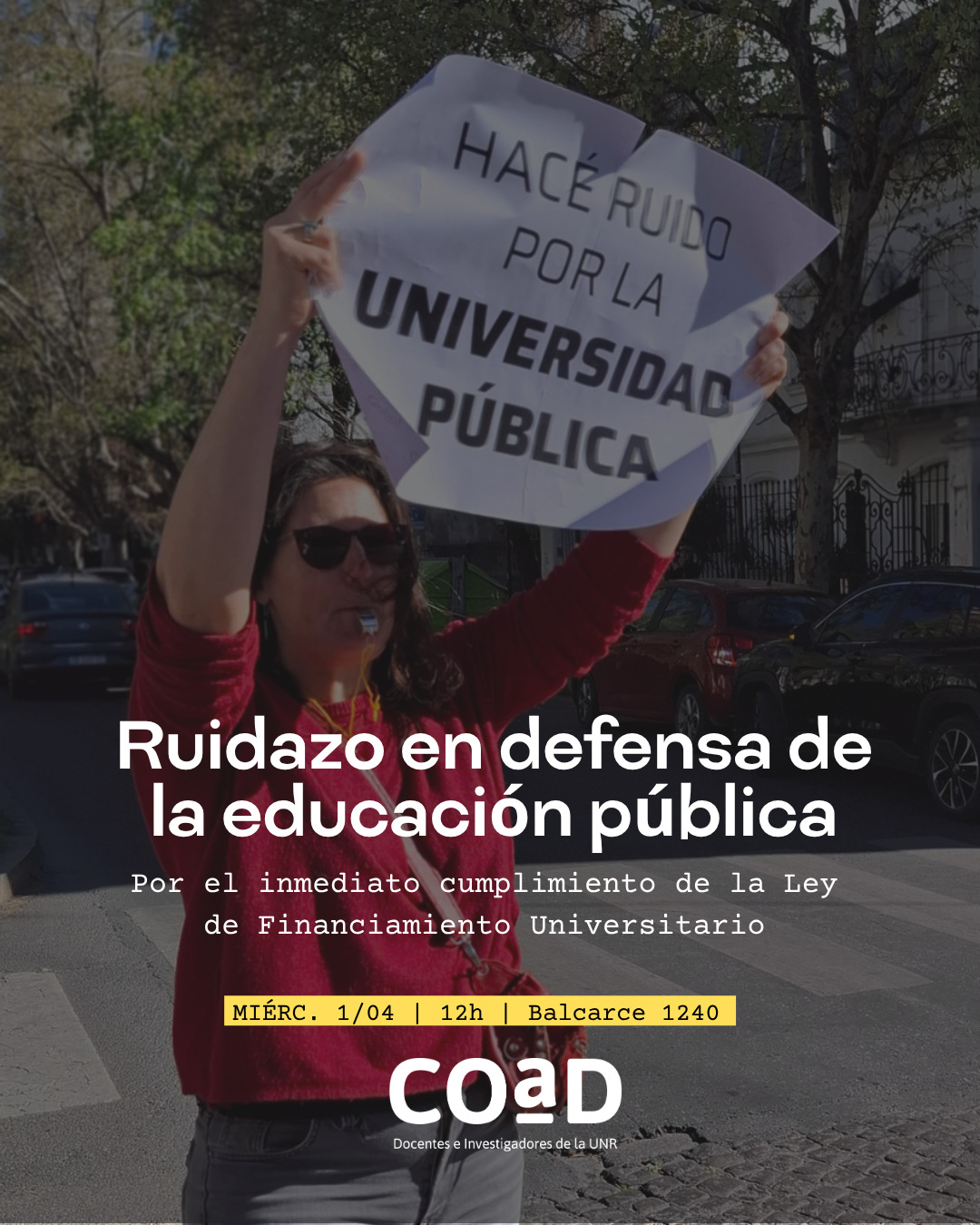 Ruidazo en defensa de la educación pública